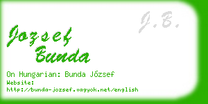 jozsef bunda business card