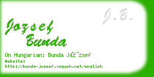 jozsef bunda business card